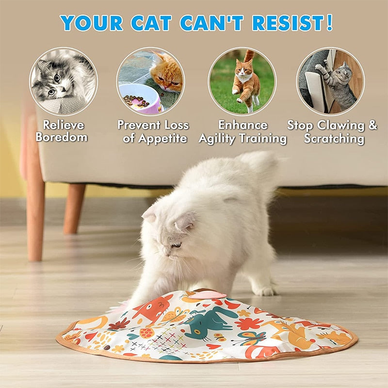 Interactive Electric Cat Toy with Rotating Feather - USB Rechargeable