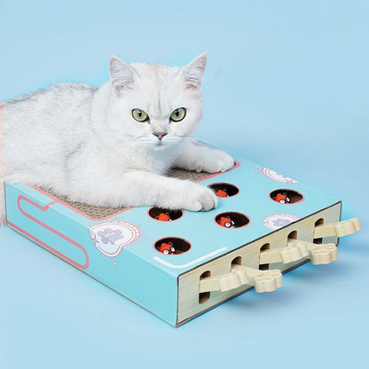 Interactive Cat Toy: Whack-a-Mole Scratching Board Fun