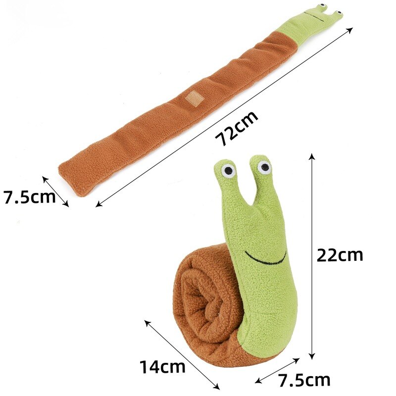 Interactive Snail Plush Dog Toy - Squeaky & Engaging Fun