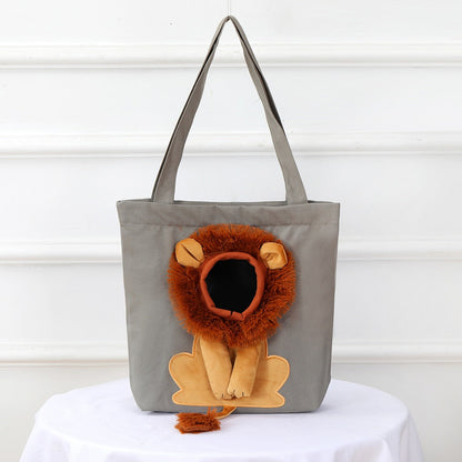 Lion-Shaped Pet Carrier Bag - Fun & Durable Cat Accessory