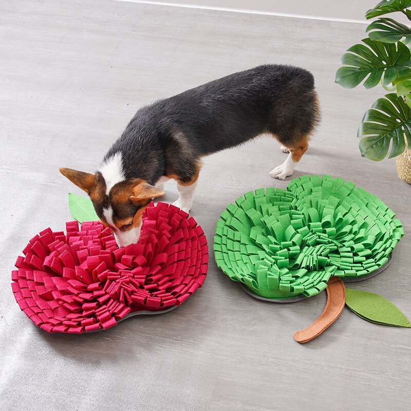 Interactive Fruit Fleece Dog Snuffle Mat for Engaging Play