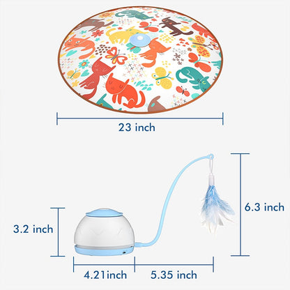 Interactive Electric Cat Toy with Rotating Feather - USB Rechargeable