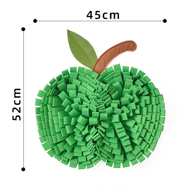Interactive Fruit Fleece Dog Snuffle Mat for Engaging Play