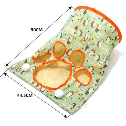 Interactive Foldable Cat Tunnel Toy for Endless Fun