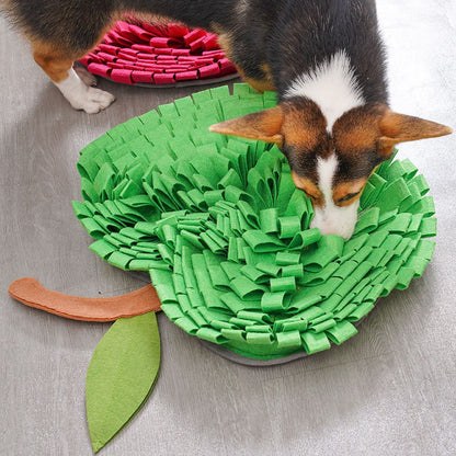 Interactive Fruit Fleece Dog Snuffle Mat for Engaging Play