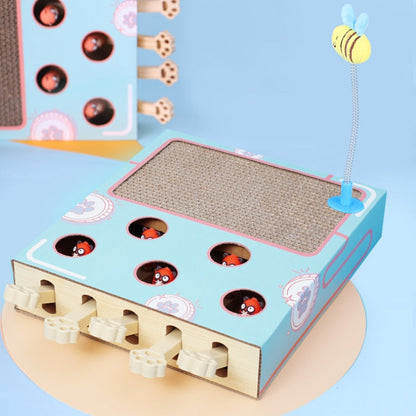 Interactive Cat Toy: Whack-a-Mole Scratching Board Fun