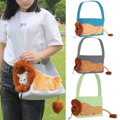 Lion-Shaped Cat Carrier Bag - Fun & Durable Pet Accessory