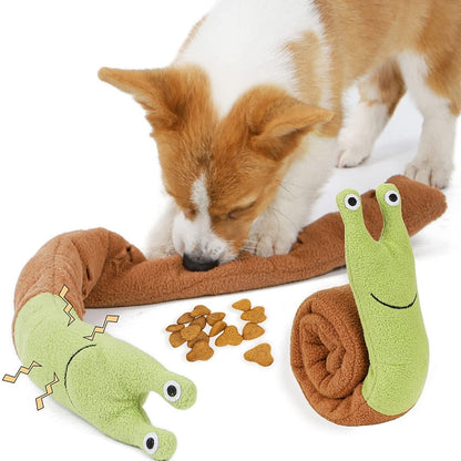 Interactive Snail Plush Dog Toy - Squeaky & Engaging Fun