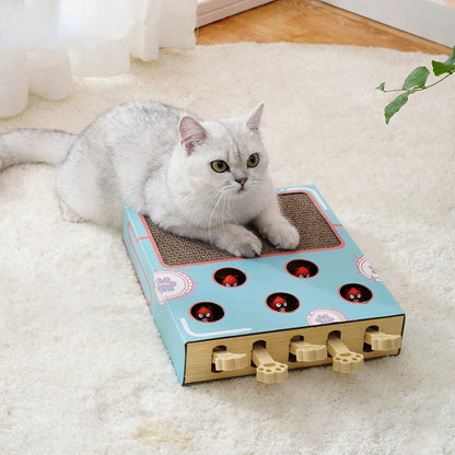 Interactive Cat Toy: Whack-a-Mole Scratching Board Fun
