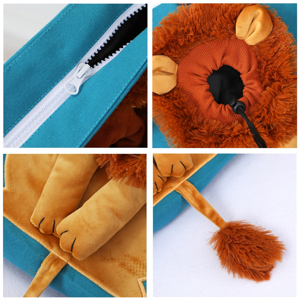 Lion-Shaped Pet Carrier Bag - Fun & Durable Cat Accessory