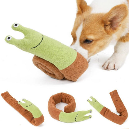 Interactive Snail Plush Dog Toy - Squeaky & Engaging Fun