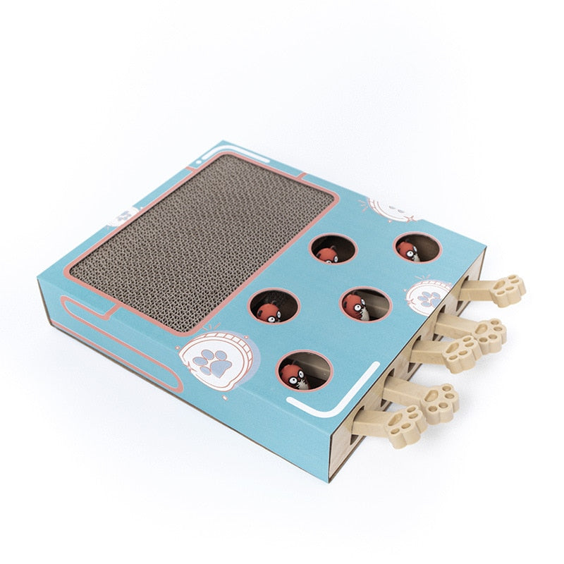 Interactive Cat Toy: Whack-a-Mole Scratching Board Fun