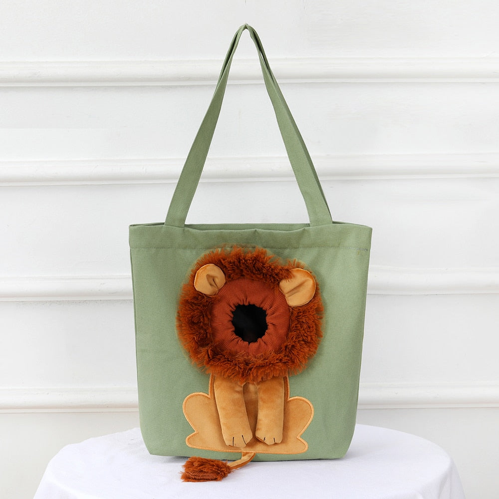 Lion-Shaped Pet Carrier Bag - Fun & Durable Cat Accessory