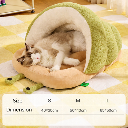 Cozy Snail-Shaped Pet Bed: Soft & Comfortable for Cats & Dogs