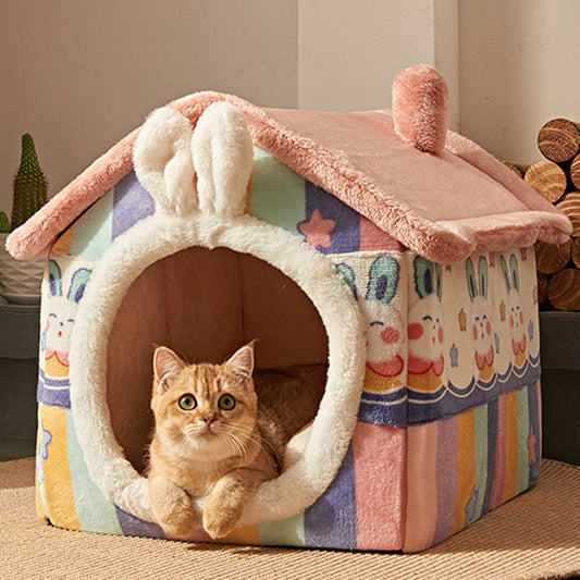 Cozy Universal Pet Cave: Durable Hideaway for Cats & Dogs