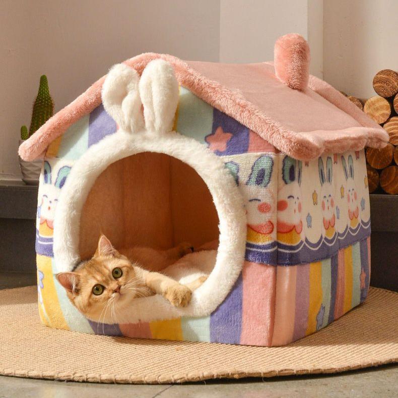 Cozy Universal Pet Cave: Durable Hideaway for Cats & Dogs