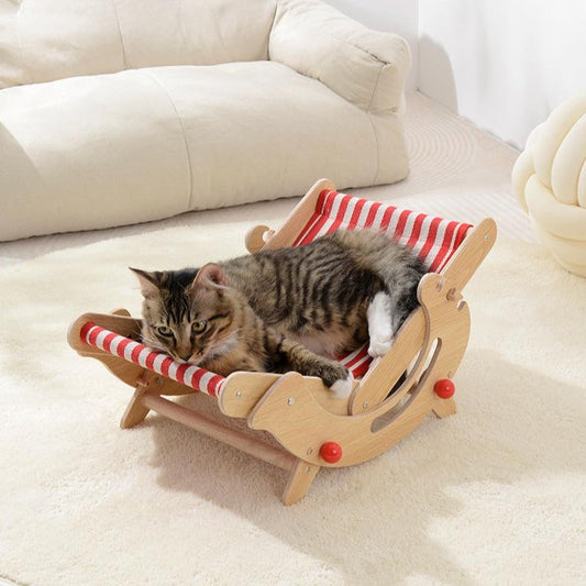 Adjustable Solid Wood Cat Recliner Chair for Ultimate Comfort