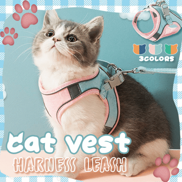 Durable Cat Vest Harness Leash Set for Safe Outdoor Adventures
