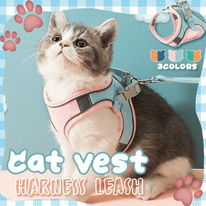 Durable Cat Vest Harness Leash Set for Safe Outdoor Adventures