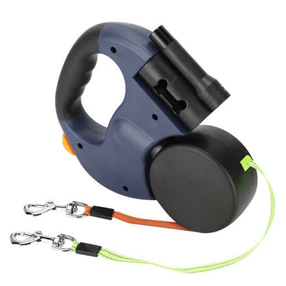 Durable Retractable Dual Dog Leash for Easy Walks