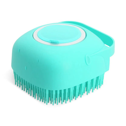 Pet Grooming Tool: Massage Brush with Shampoo Dispenser
