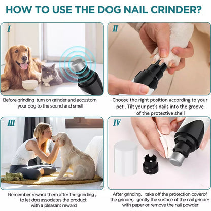 Quiet Pet Nail Grinder - Safe & Painless Grooming Tool