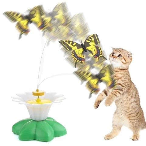 Interactive Rotating Butterfly Cat Toy for Endless Fun