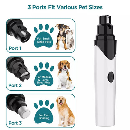 Quiet Pet Nail Grinder - Safe & Painless Grooming Tool