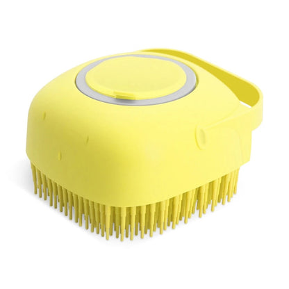 Pet Grooming Tool: Massage Brush with Shampoo Dispenser