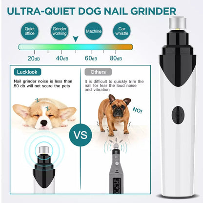 Quiet Pet Nail Grinder - Safe & Painless Grooming Tool